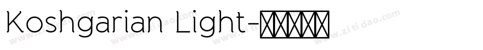 Koshgarian Light字体转换
